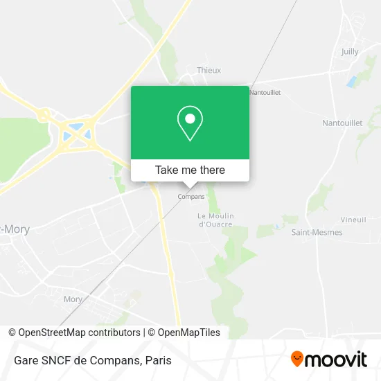 Gare SNCF de Compans map