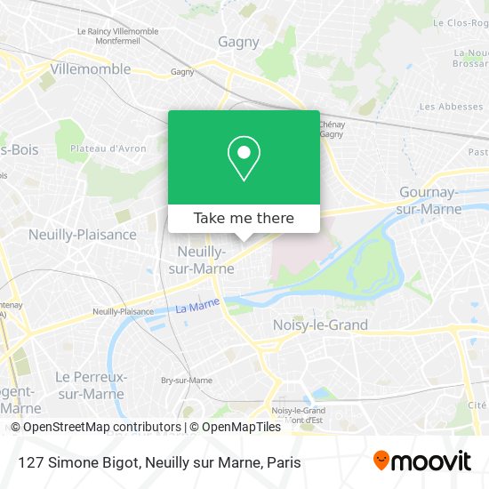 127 Simone Bigot, Neuilly sur Marne map