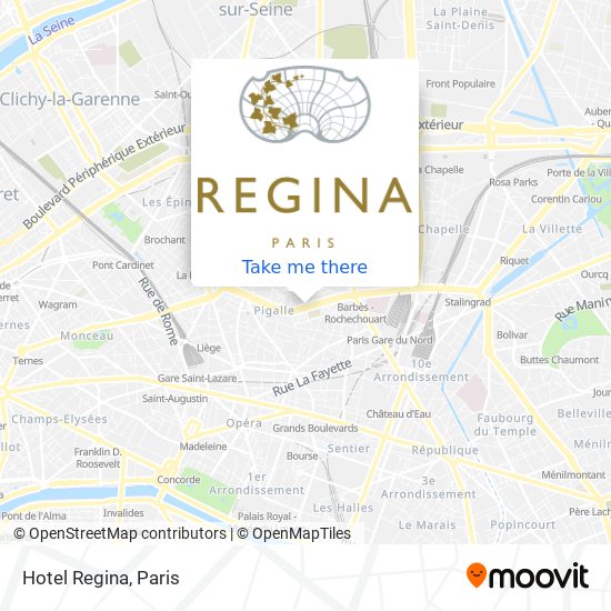 Hotel Regina map