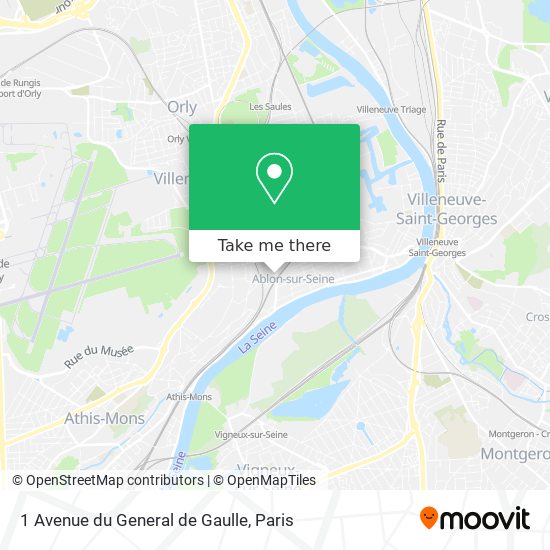 Mapa 1 Avenue du General de Gaulle