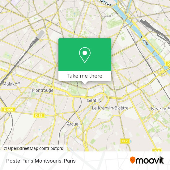 Poste Paris Montsouris map