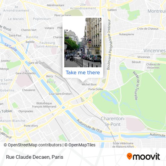 Rue Claude Decaen map