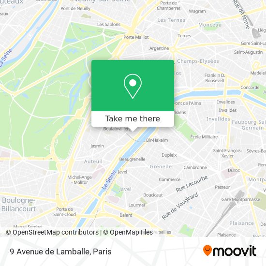 Mapa 9 Avenue de Lamballe