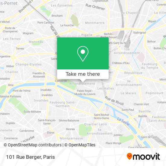 Mapa 101 Rue Berger