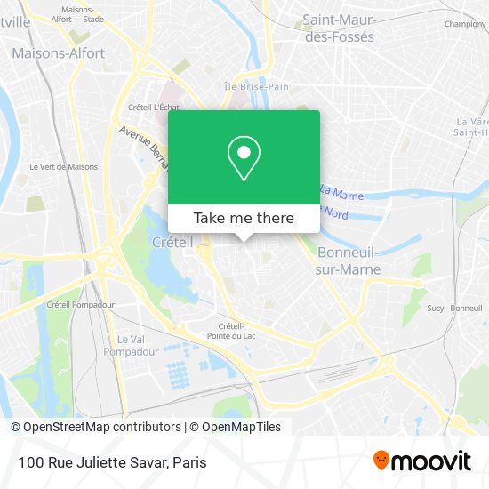 Mapa 100 Rue Juliette Savar