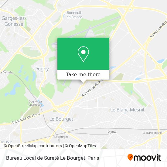 Bureau Local de Sureté Le Bourget map