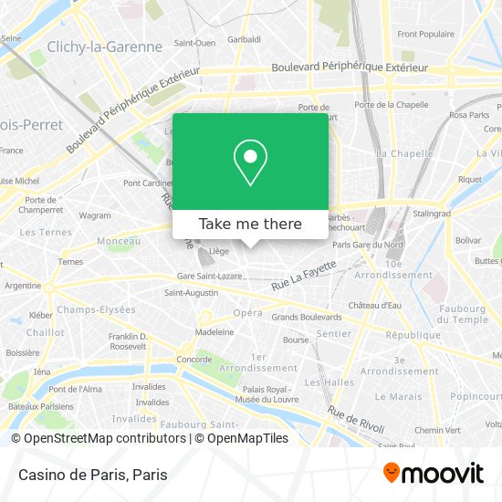 Casino de Paris map