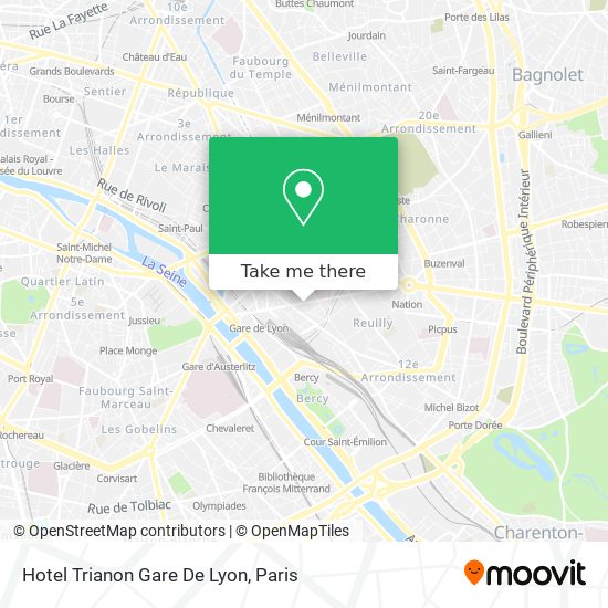 Hotel Trianon Gare De Lyon map