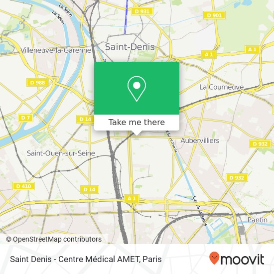 Mapa Saint Denis - Centre Médical AMET