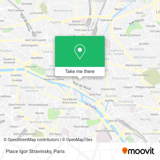 Place Igor Stravinsky map