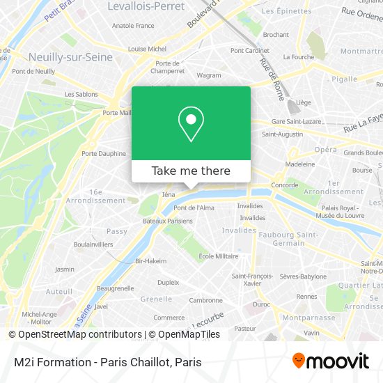 M2i Formation - Paris Chaillot map