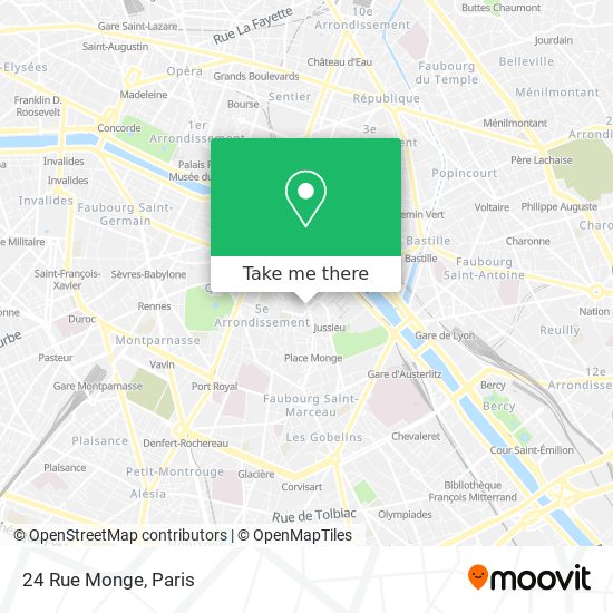 Mapa 24 Rue Monge