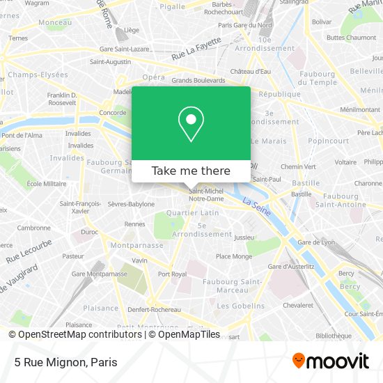 Mapa 5 Rue Mignon