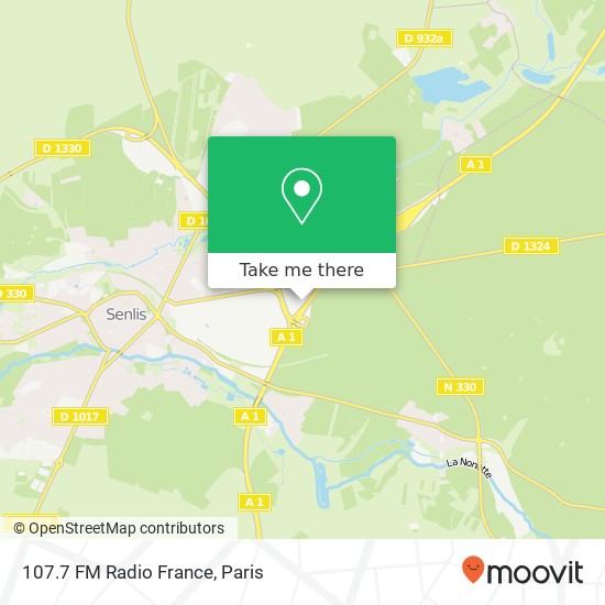 107.7 FM Radio France map