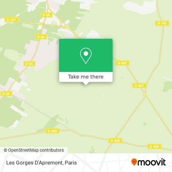 Les Gorges D'Apremont map