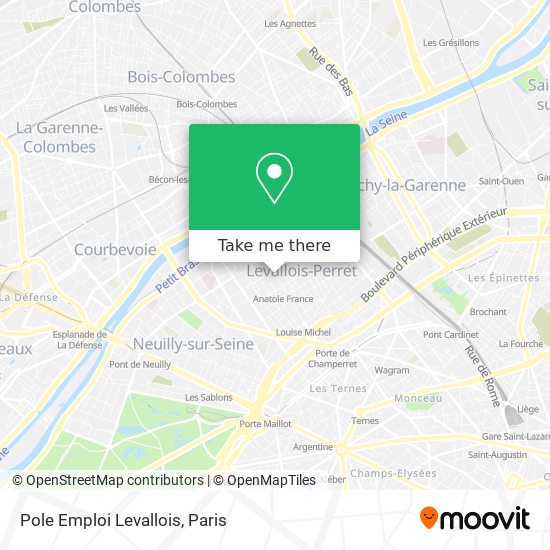 Pole Emploi Levallois map