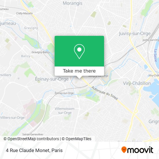 Mapa 4 Rue Claude Monet