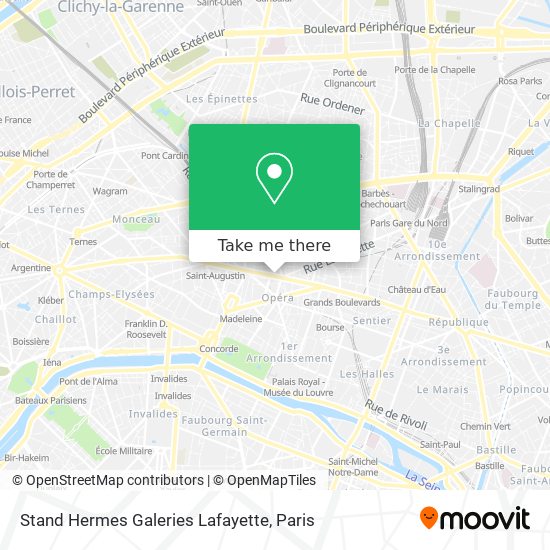 Stand Hermes Galeries Lafayette map