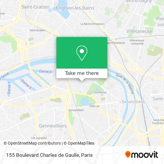 Mapa 155 Boulevard Charles de Gaulle