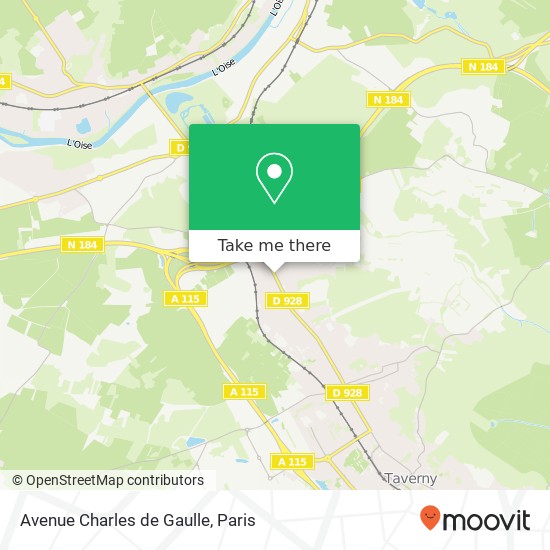 Mapa Avenue Charles de Gaulle