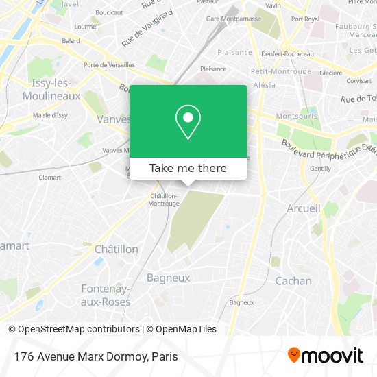 Mapa 176 Avenue Marx Dormoy