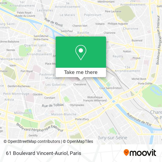 61 Boulevard Vincent-Auriol map