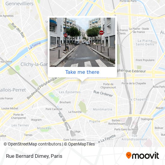 Mapa Rue Bernard Dimey