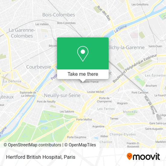 Hertford British Hospital map
