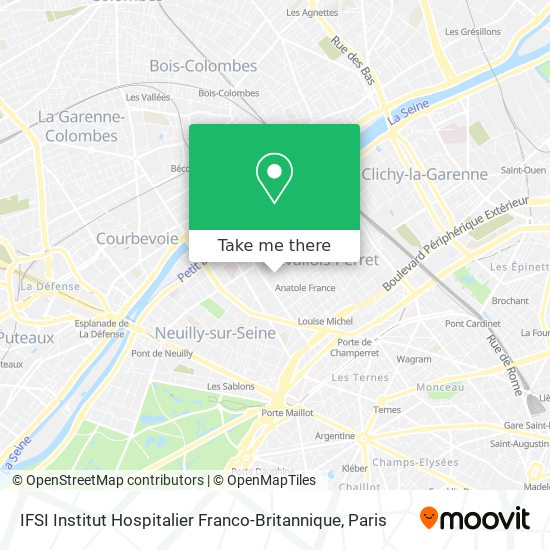 IFSI Institut Hospitalier Franco-Britannique map