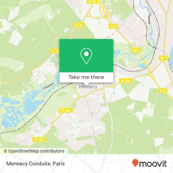 Mennecy Conduite map
