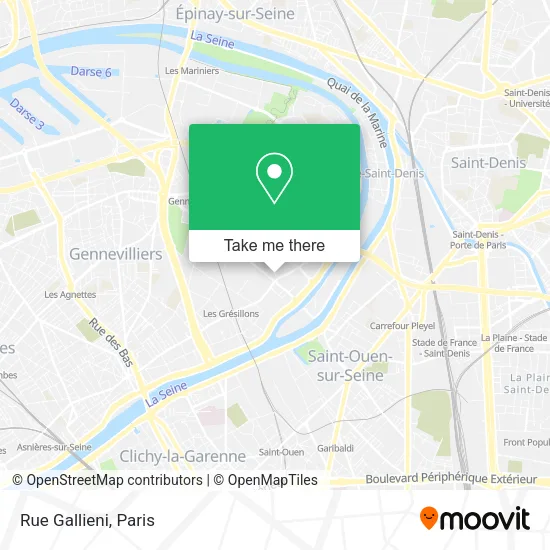Rue Gallieni map