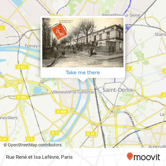 Rue René et Isa Lefèvre map