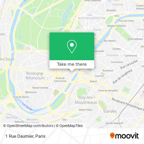 Mapa 1 Rue Daumier