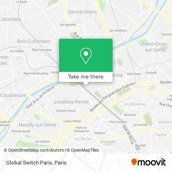 Mapa Global Switch Paris