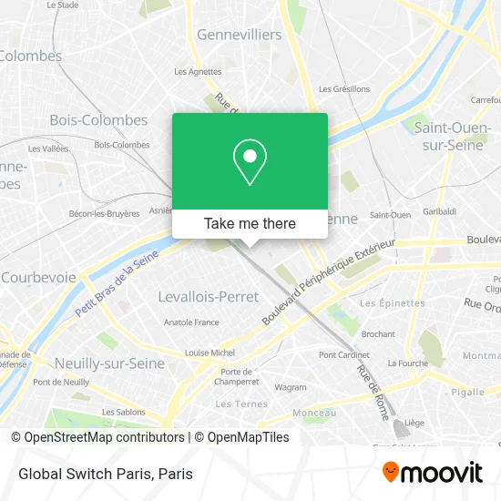 Global Switch Paris map
