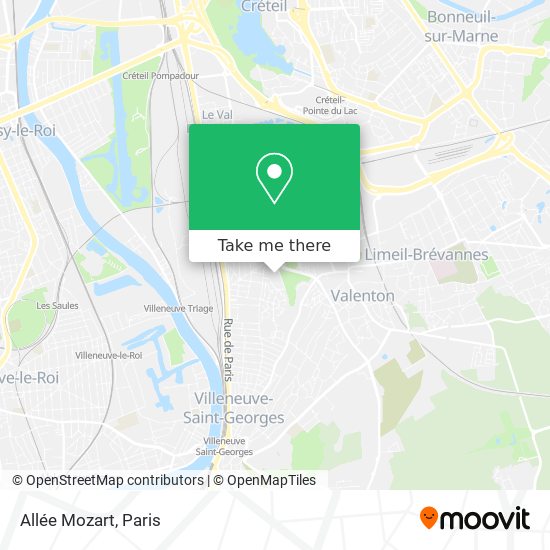 Allée Mozart map