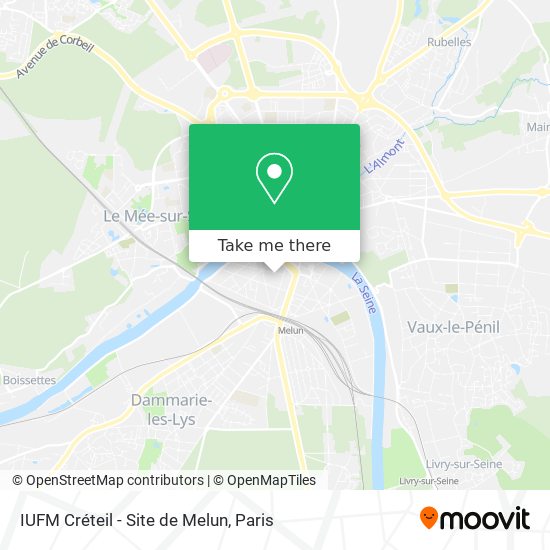 Mapa IUFM Créteil - Site de Melun