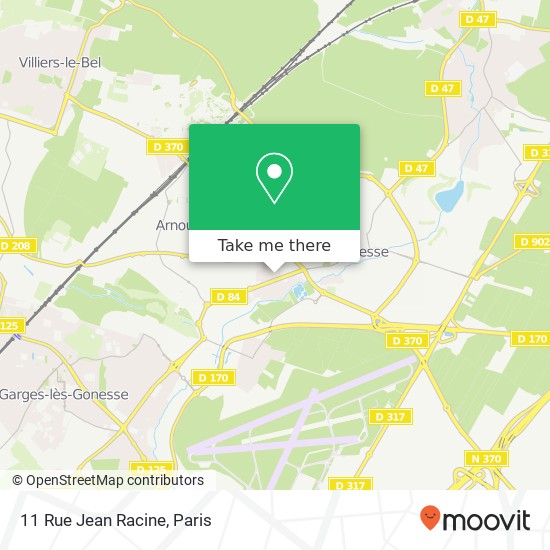 Mapa 11 Rue Jean Racine