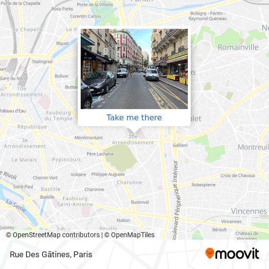 Rue Des Gātines map