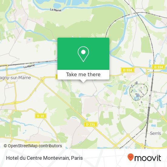 Hotel du Centre Montevrain map