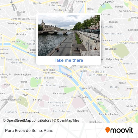Mapa Parc Rives de Seine