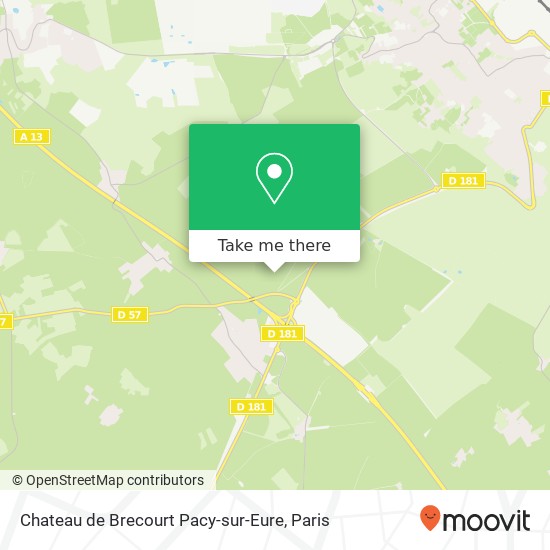 Mapa Chateau de Brecourt Pacy-sur-Eure