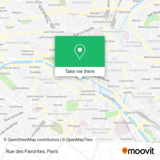Rue des Favorites map