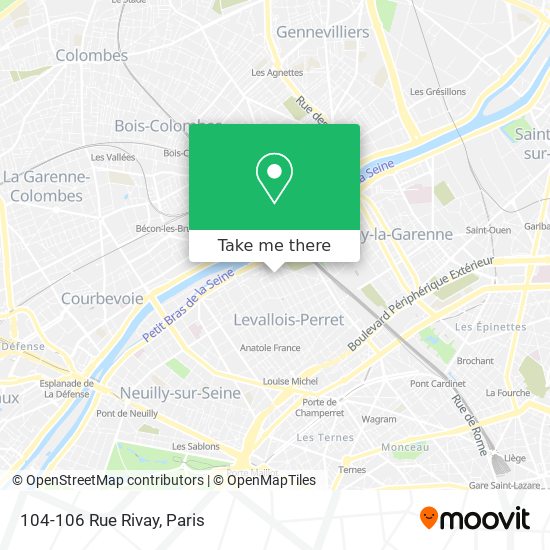 Mapa 104-106 Rue Rivay