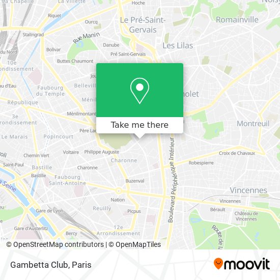 Gambetta Club map