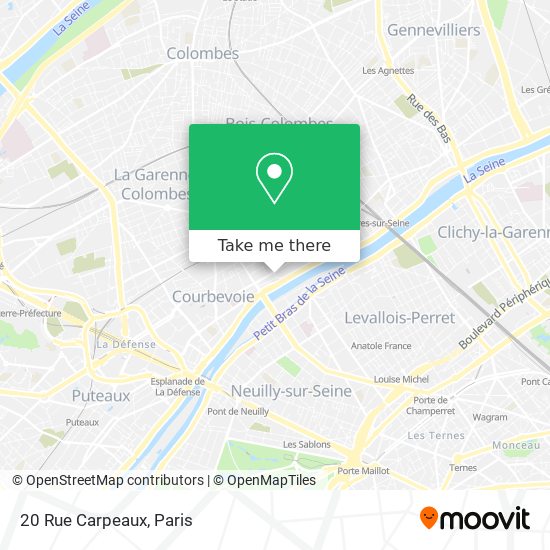 Mapa 20 Rue Carpeaux