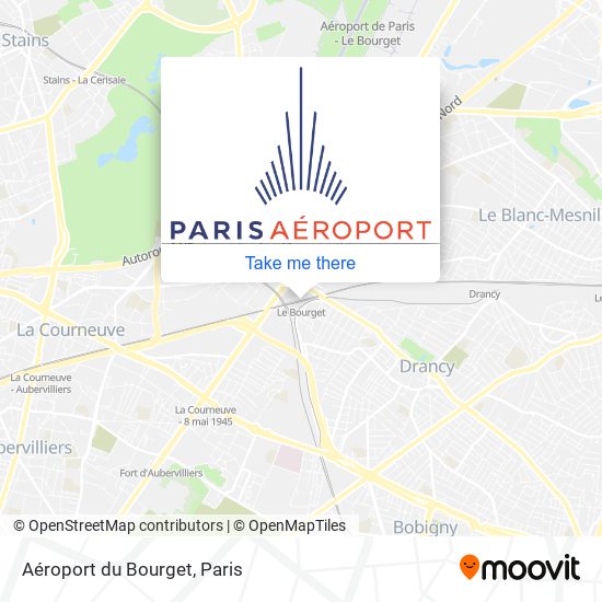 Aéroport du Bourget map