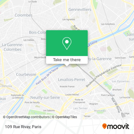 Mapa 109 Rue Rivay