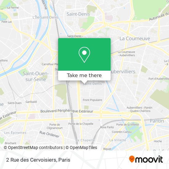 Mapa 2 Rue des Cervoisiers