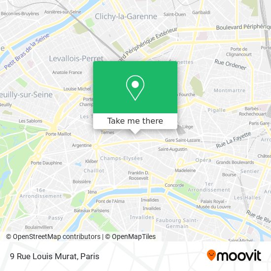 Mapa 9 Rue Louis Murat